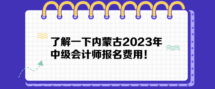 了解一下內(nèi)蒙古2023年中級(jí)會(huì)計(jì)師報(bào)名費(fèi)用！