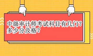 中級(jí)審計(jì)師考試科目有幾門？多少分及格？