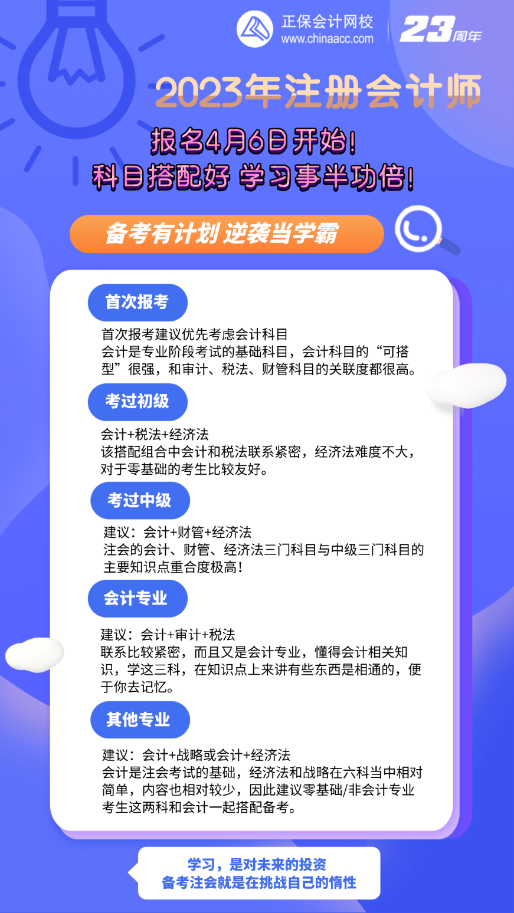 還沒決定報考哪科？注會報名4月6日開始 科目搭配攻略！速看>