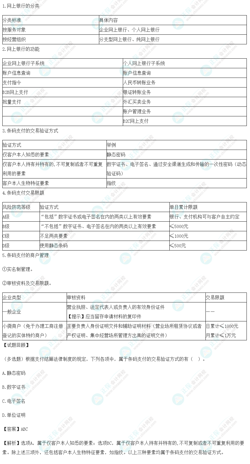 2023年《經(jīng)濟法基礎(chǔ)》高頻考點：銀行電子支付