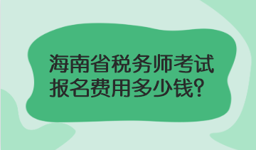 海南省稅務(wù)師考試報(bào)名費(fèi)用多少錢？