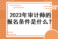 2023年審計(jì)師的報(bào)名條件是什么？