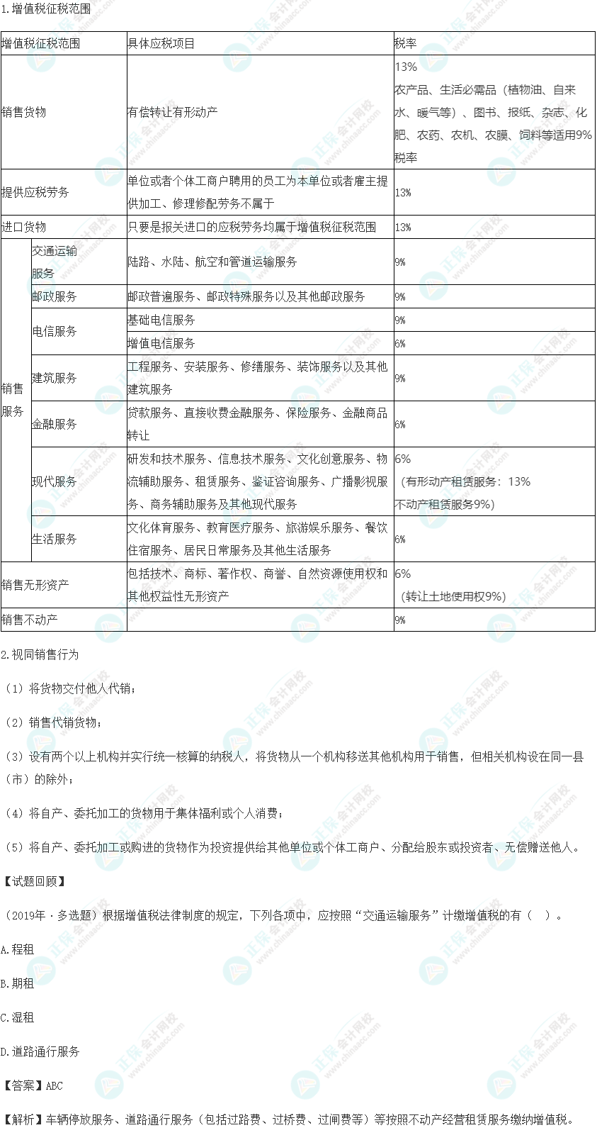 2023年《經(jīng)濟(jì)法基礎(chǔ)》高頻考點：增值稅征稅范圍