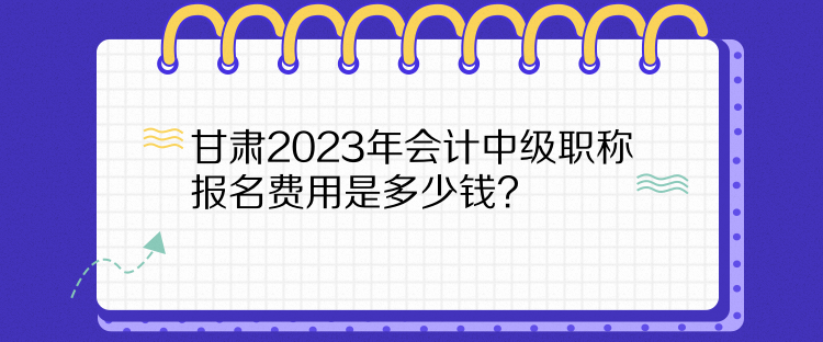 甘肅2023年會(huì)計(jì)中級(jí)職稱報(bào)名費(fèi)用是多少錢？