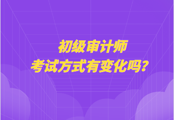 初級審計師考試方式有變化嗎？