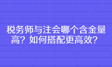 稅務師與注會哪個含金量高 如何搭配更高效？