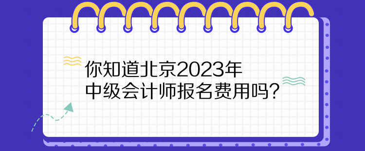 你知道北京2023年中級會(huì)計(jì)師報(bào)名費(fèi)用嗎？