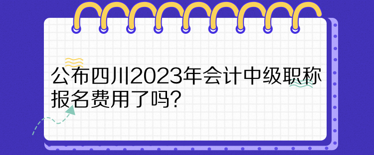 公布四川2023年會計中級職稱報名費(fèi)用了嗎？