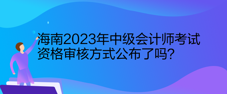 海南2023年中級(jí)會(huì)計(jì)師考試資格審核方式公布了嗎？