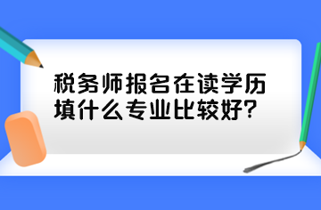 稅務師報名在讀學歷填什么專業(yè)比較好？