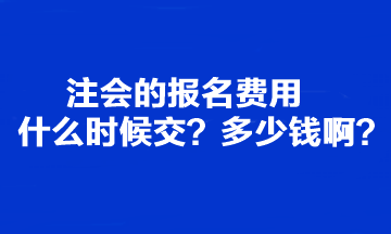 注會(huì)的報(bào)名費(fèi)用什么時(shí)候交？多少錢??？