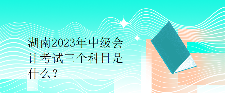 湖南2023年中級(jí)會(huì)計(jì)考試三個(gè)科目是什么？