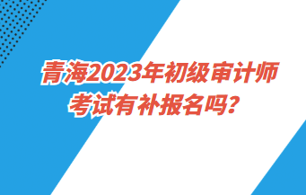 青海2023年初級(jí)審計(jì)師考試有補(bǔ)報(bào)名嗎？