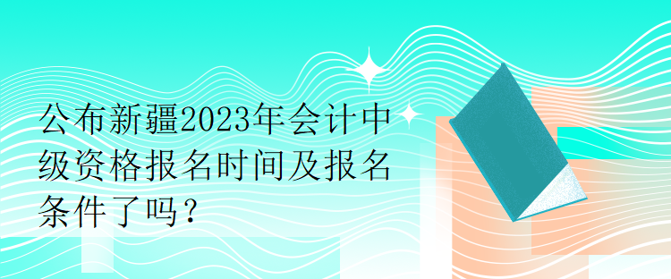 公布新疆2023年會計(jì)中級資格報(bào)名時(shí)間及報(bào)名條件了嗎？