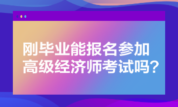 剛畢業(yè)能報名參加高級經(jīng)濟師考試嗎？