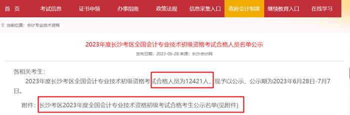 多地2023初級會計(jì)考試合格人員名單公布！速來查看~