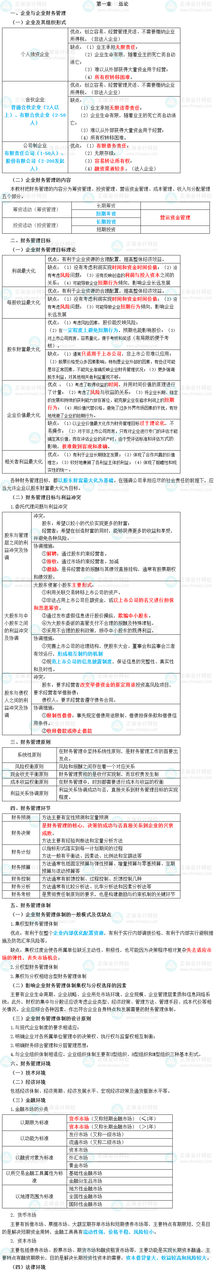 2023年中級(jí)會(huì)計(jì)職稱《財(cái)務(wù)管理》三色筆記第一章：總論