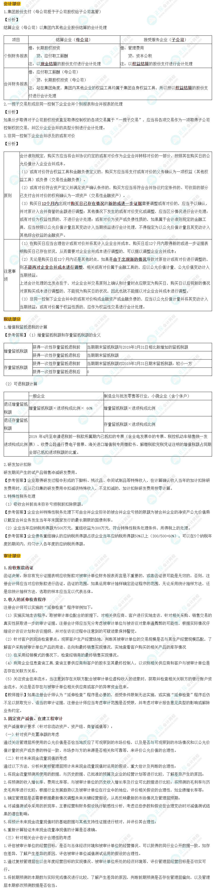 2023年注冊(cè)會(huì)計(jì)師考試《職業(yè)能力綜合測(cè)試一》試題（考生回憶版）