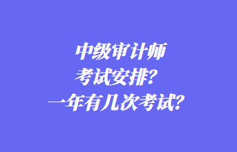 中級(jí)審計(jì)師考試安排？一年有幾次考試？