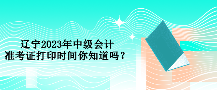 遼寧2023年中級(jí)會(huì)計(jì)準(zhǔn)考證打印時(shí)間你知道嗎？