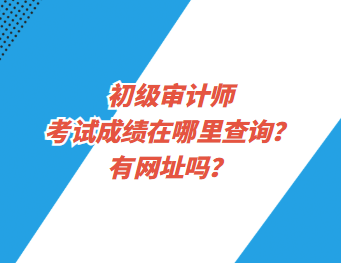 初級審計師考試成績在哪里查詢？有網(wǎng)址嗎？