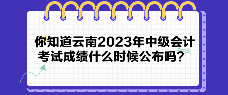 你知道云南2023年中級會(huì)計(jì)考試成績什么時(shí)候公布嗎？