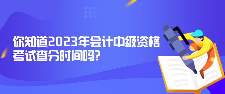 你知道2023年會(huì)計(jì)中級(jí)資格考試查分時(shí)間嗎？