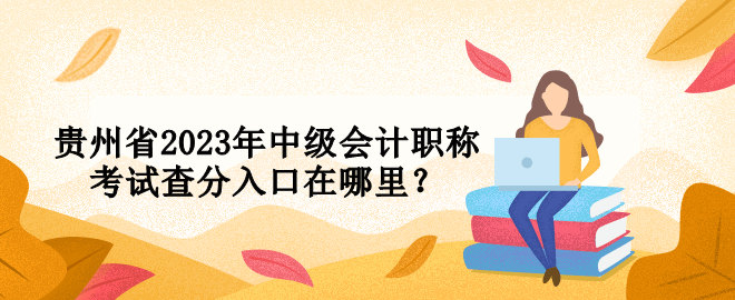 貴州省2023年中級會計職稱考試查分入口在哪里？