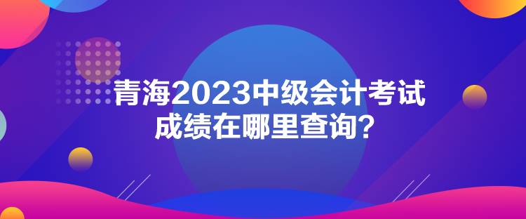 青海2023中級會(huì)計(jì)考試成績在哪里查詢？