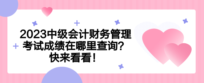 2023中級(jí)會(huì)計(jì)財(cái)務(wù)管理考試成績(jī)?cè)谀睦锊樵?？快?lái)看看！