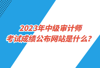 2023年中級審計(jì)師考試成績公布網(wǎng)站是什么？