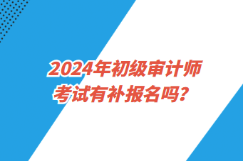 2024年初級審計師考試有補報名嗎？