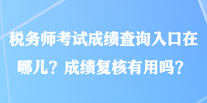 稅務(wù)師考試成績(jī)查詢?nèi)肟谠谀膬海砍煽?jī)復(fù)核有用嗎？