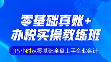 零基礎(chǔ)真賬+辦稅實(shí)操教練班