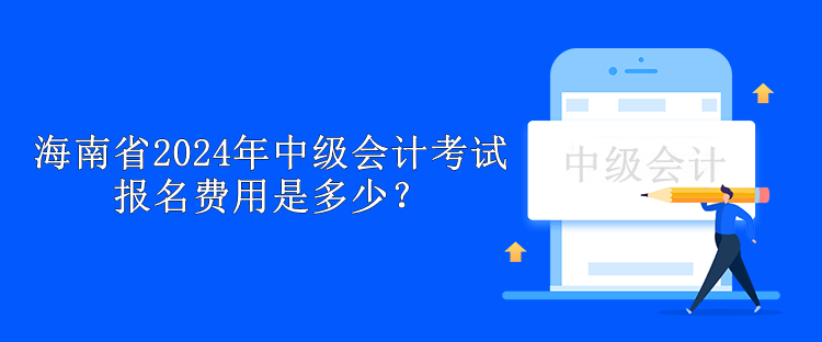 海南省2024年中級(jí)會(huì)計(jì)考試報(bào)名費(fèi)用是多少？