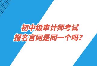 初中級(jí)審計(jì)師考試報(bào)名官網(wǎng)是同一個(gè)嗎？