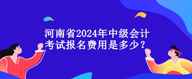 河南省2024年中級(jí)會(huì)計(jì)考試報(bào)名費(fèi)用是多少？