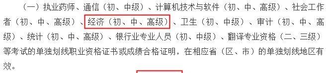 初中級(jí)經(jīng)濟(jì)師單獨(dú)劃線證書(shū)效力