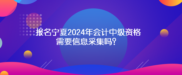 報(bào)名寧夏2024年會(huì)計(jì)中級(jí)資格需要信息采集嗎？