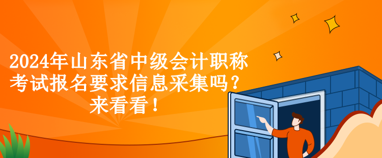 2024年山東省中級(jí)會(huì)計(jì)職稱考試報(bào)名要求信息采集嗎？來看看！