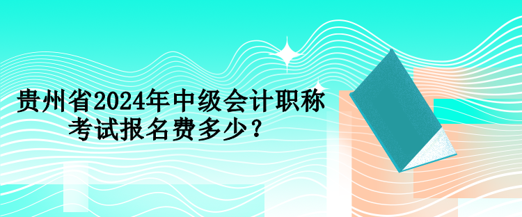 貴州省2024年中級會計職稱考試報名費多少？