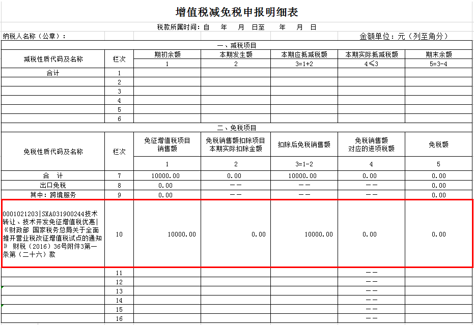 申報(bào)表填寫