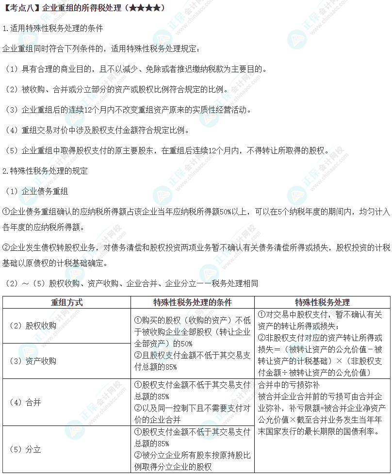 2024年注會《稅法》第4章高頻考點8