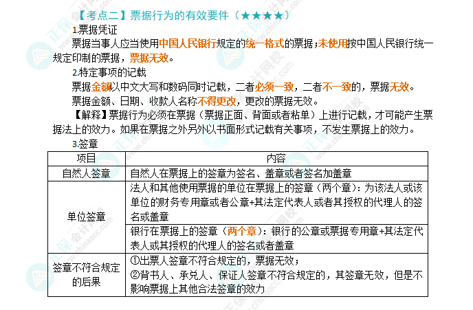 2024年注會第9章高頻考點(diǎn)2：票據(jù)行為的有效要件