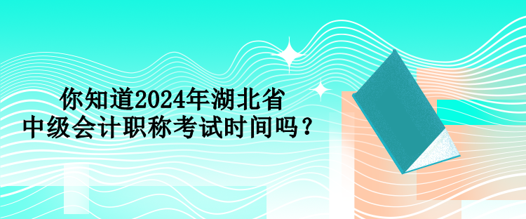 你知道2024年湖北省中級會計職稱考試時間嗎？